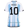 Camiseta de fútbol Argentina 3 Star MESSI 10 Mundial 2022 - Mujer